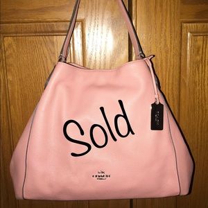Coach Edie Pink Shoulder Bag purse tote handbag